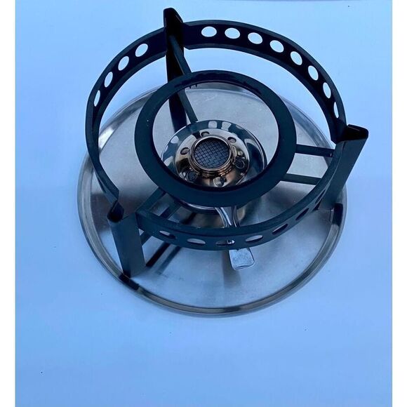 Vintage Japanese Stainless Steel Fondue Set Pot with Lid and Underplate Burner H - Picture 5 of 13